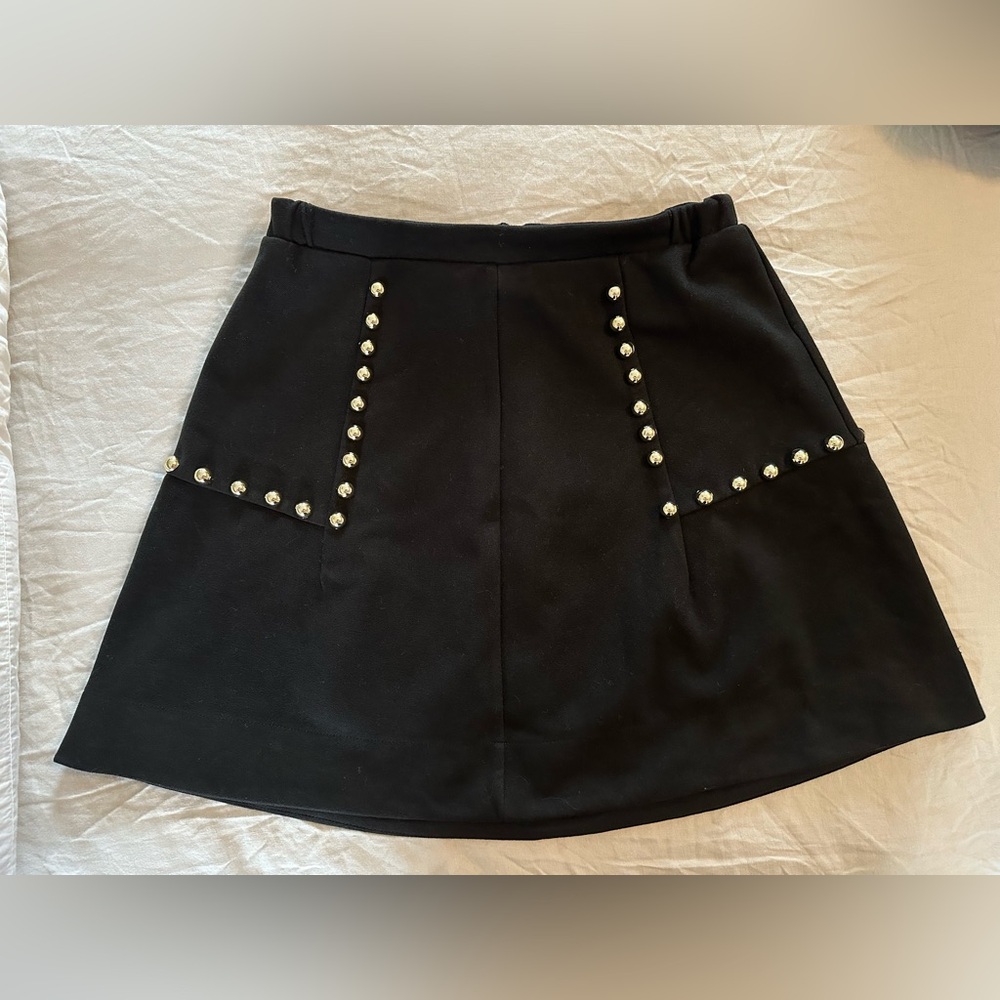Tuckernuck Mini Black Skirt with Gold Accents